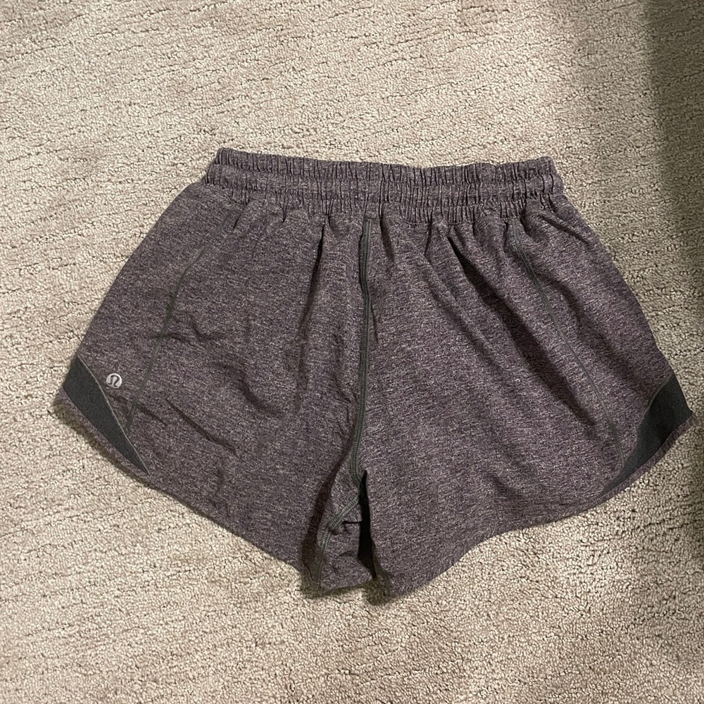 Lululemon Hotty Hot Short II *Long 4" Heather Lux Multi Black Grey - Picture 2 of 2